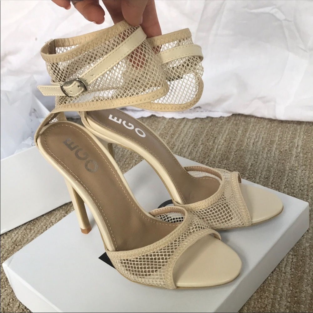 Ego Alise fishnet heel nude UK size 4/ US 6